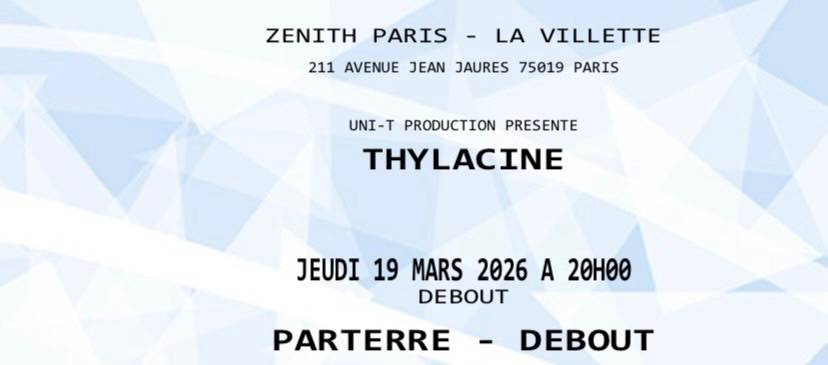 Vente billets concert Thylacine