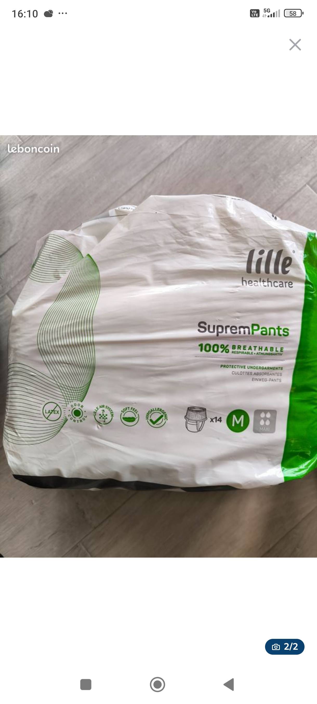 Vends culottes anti fuites Lille Healthcare taille M