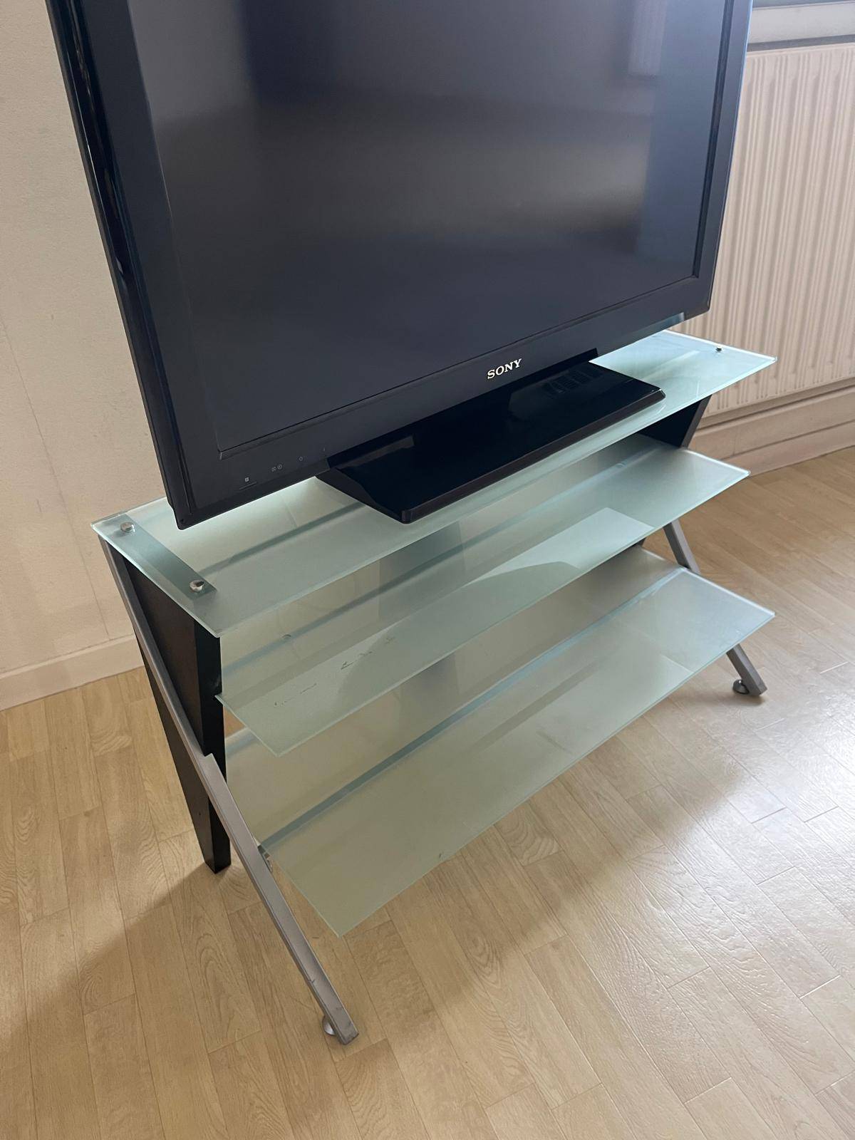 Vends meuble TV design en verre