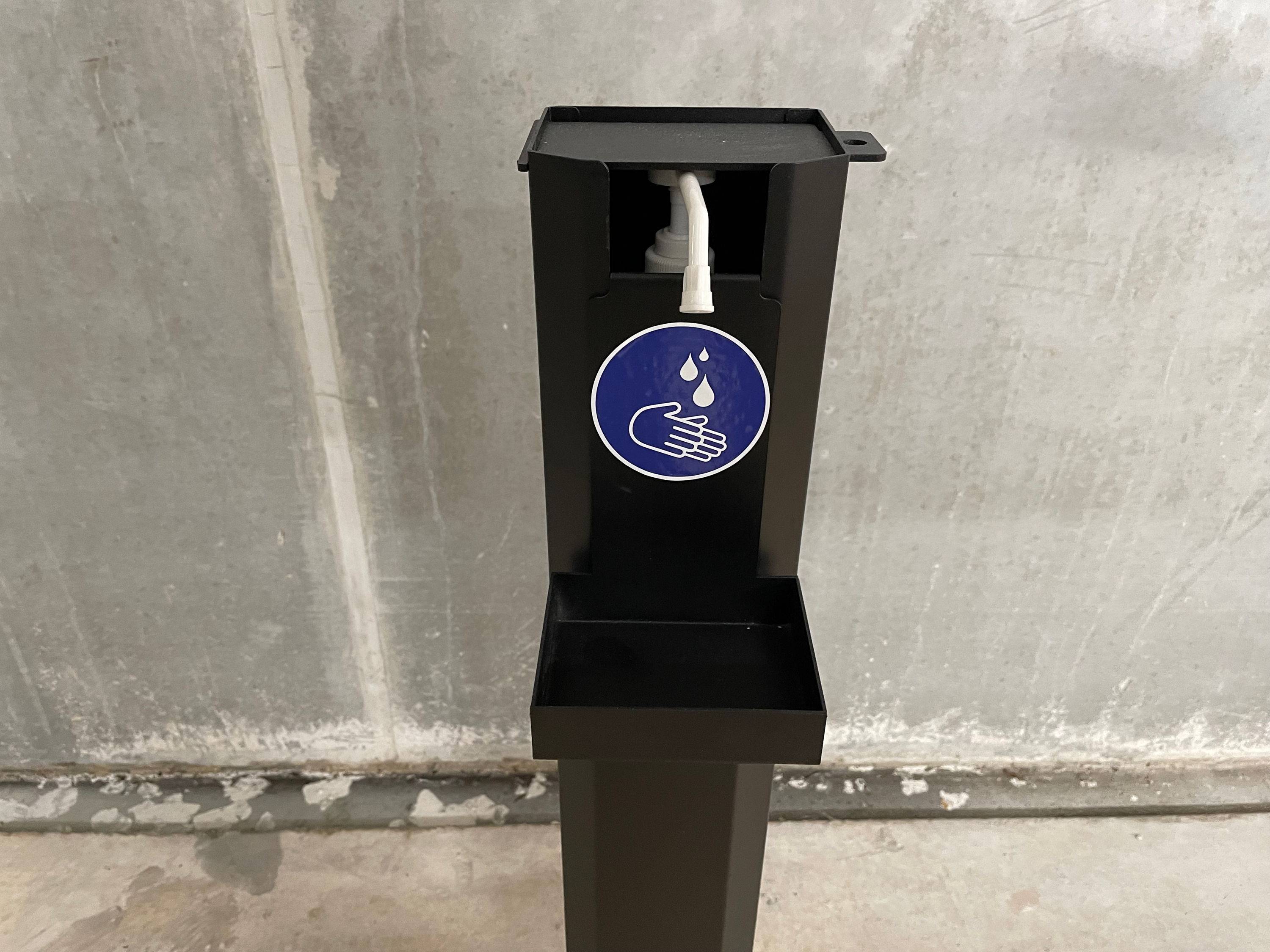 Distributeur de gel hydroalcoolique / savon à pédale mécanique (1 L)