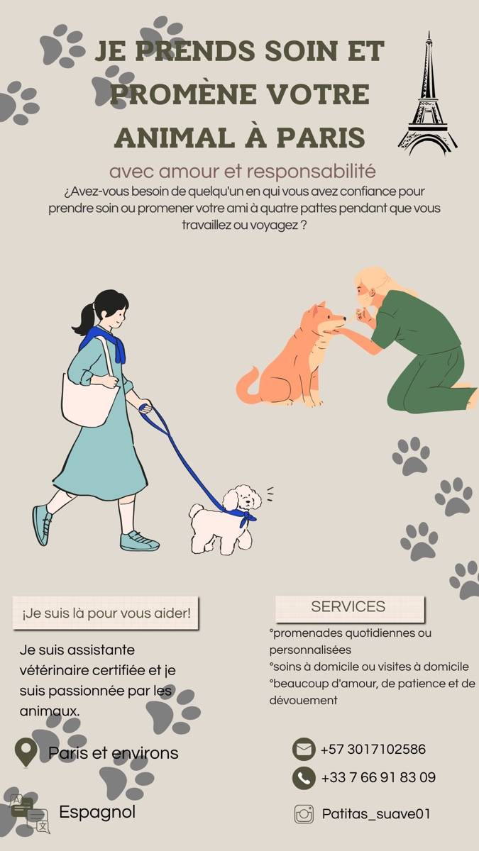 Propose babysitting et garde d’animaux de compagnie