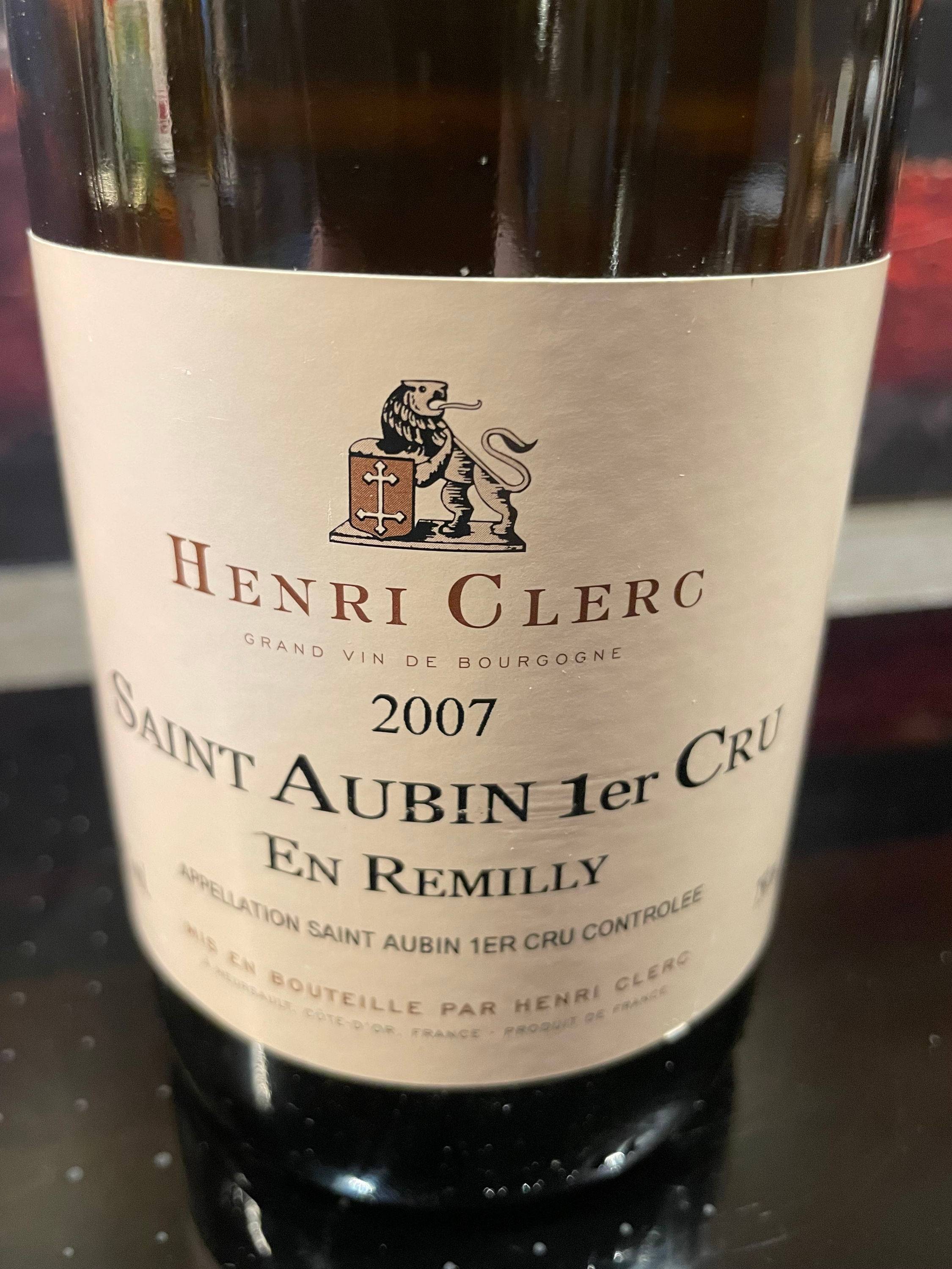 Vends 1 Bt Saint Aubin 1er Cru 2007 en Remilly Henri Clerc