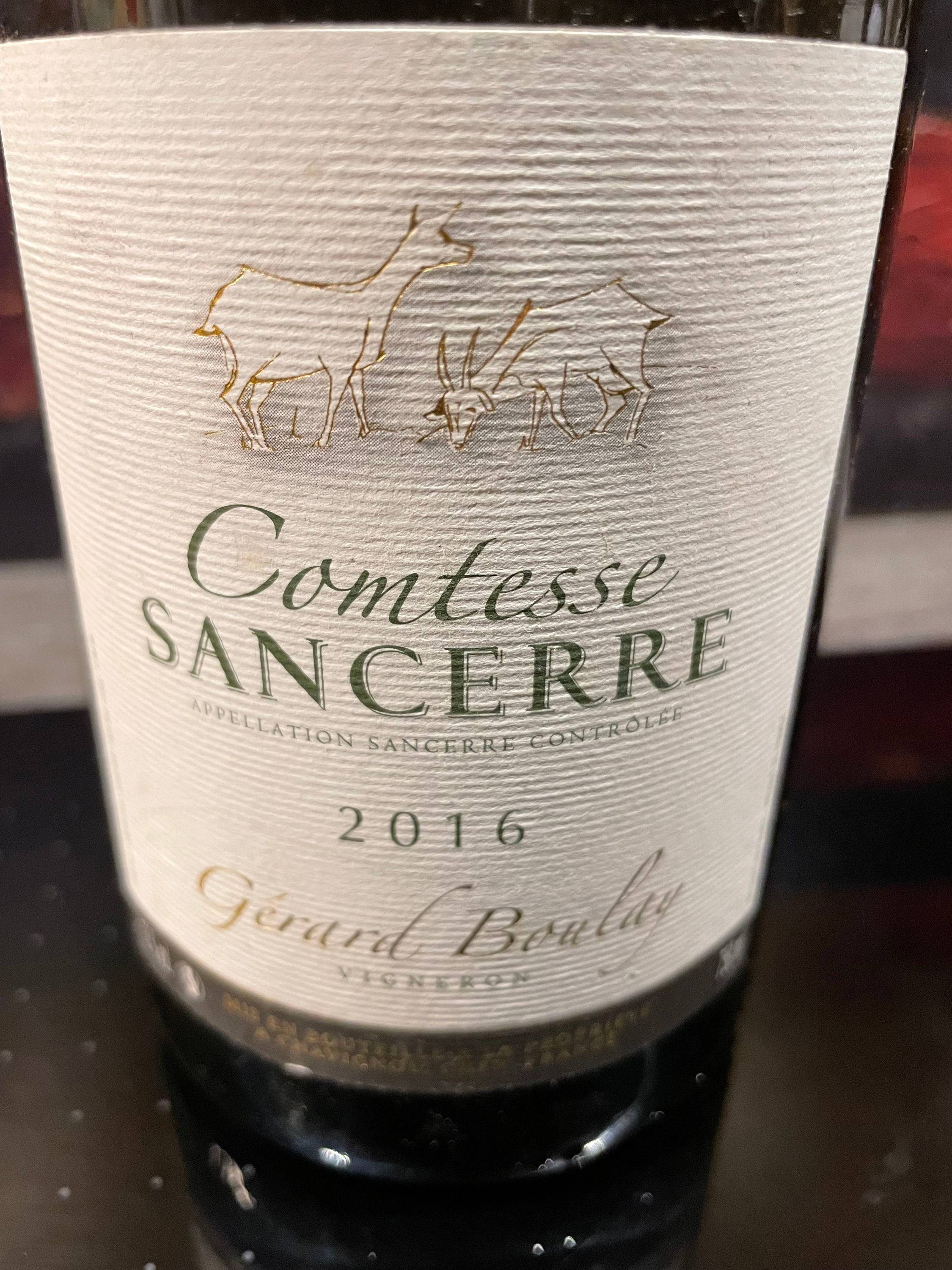 Vends 1 Bt Sancerre Blanc 2016 Comtesse de Gérard Boulay