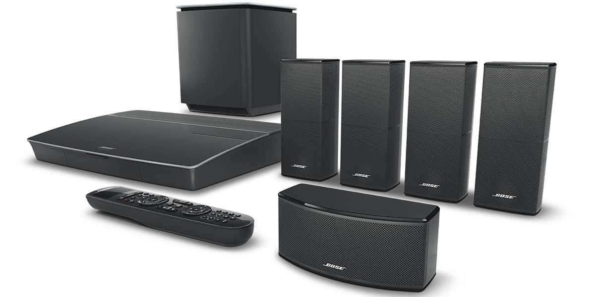 Système home cinéma Bose Lifestyle 600 – noir finition verre – ensemble complet avec pieds