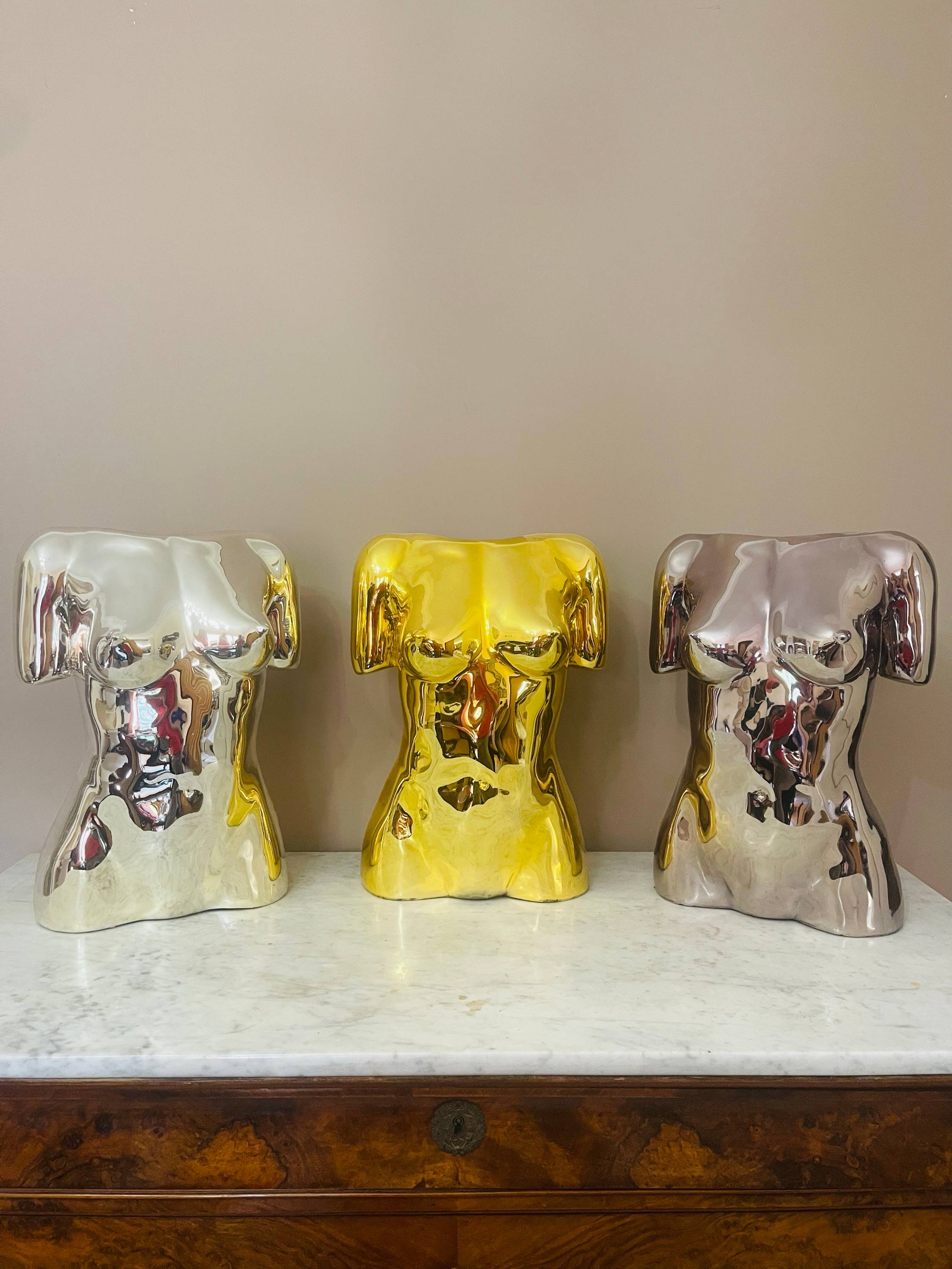 Vends trio de bustes chromés "Bustes de femmes", Béatrice B.