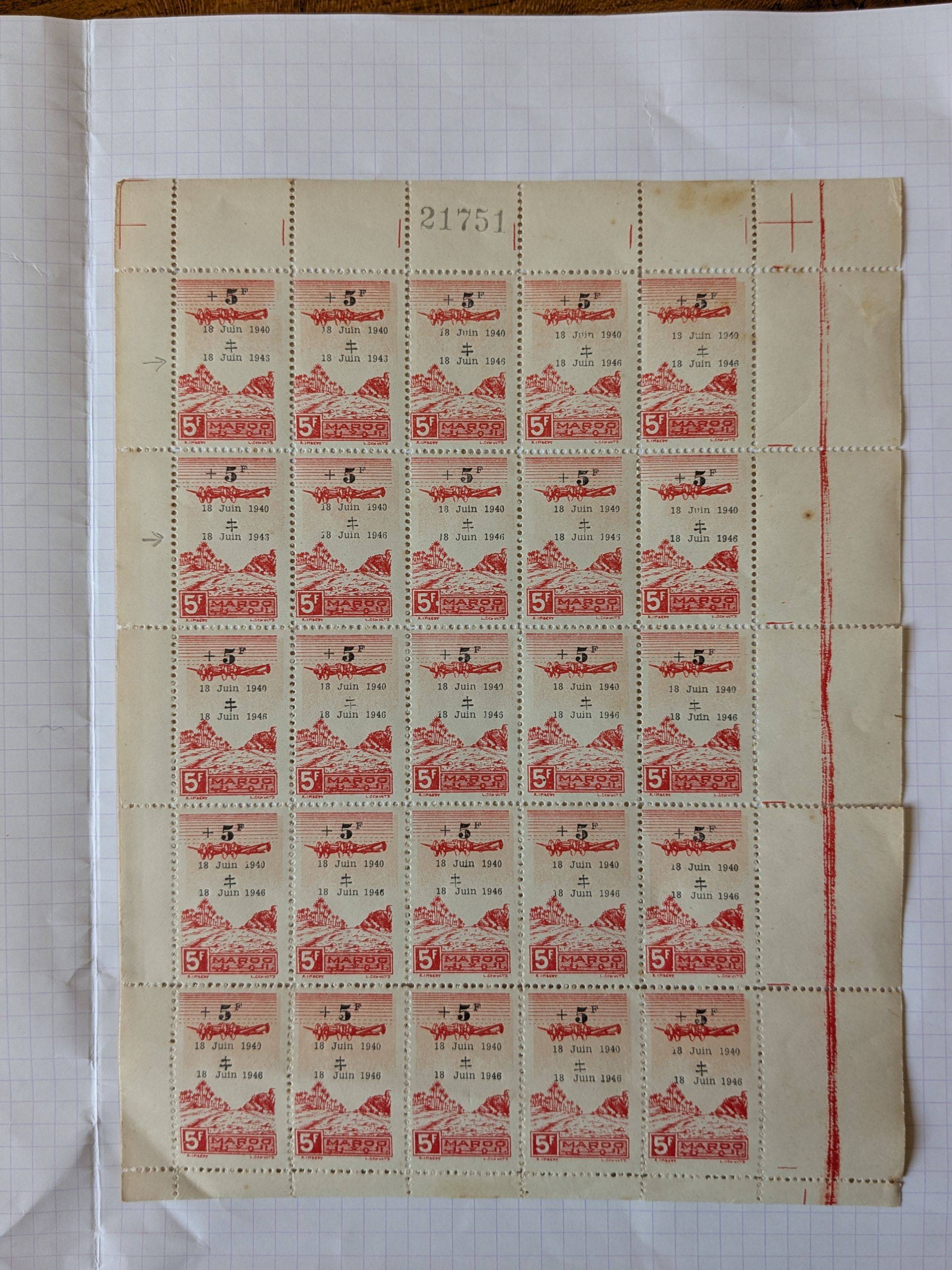 Vends timbres de collection Appel du 18 juin 1940