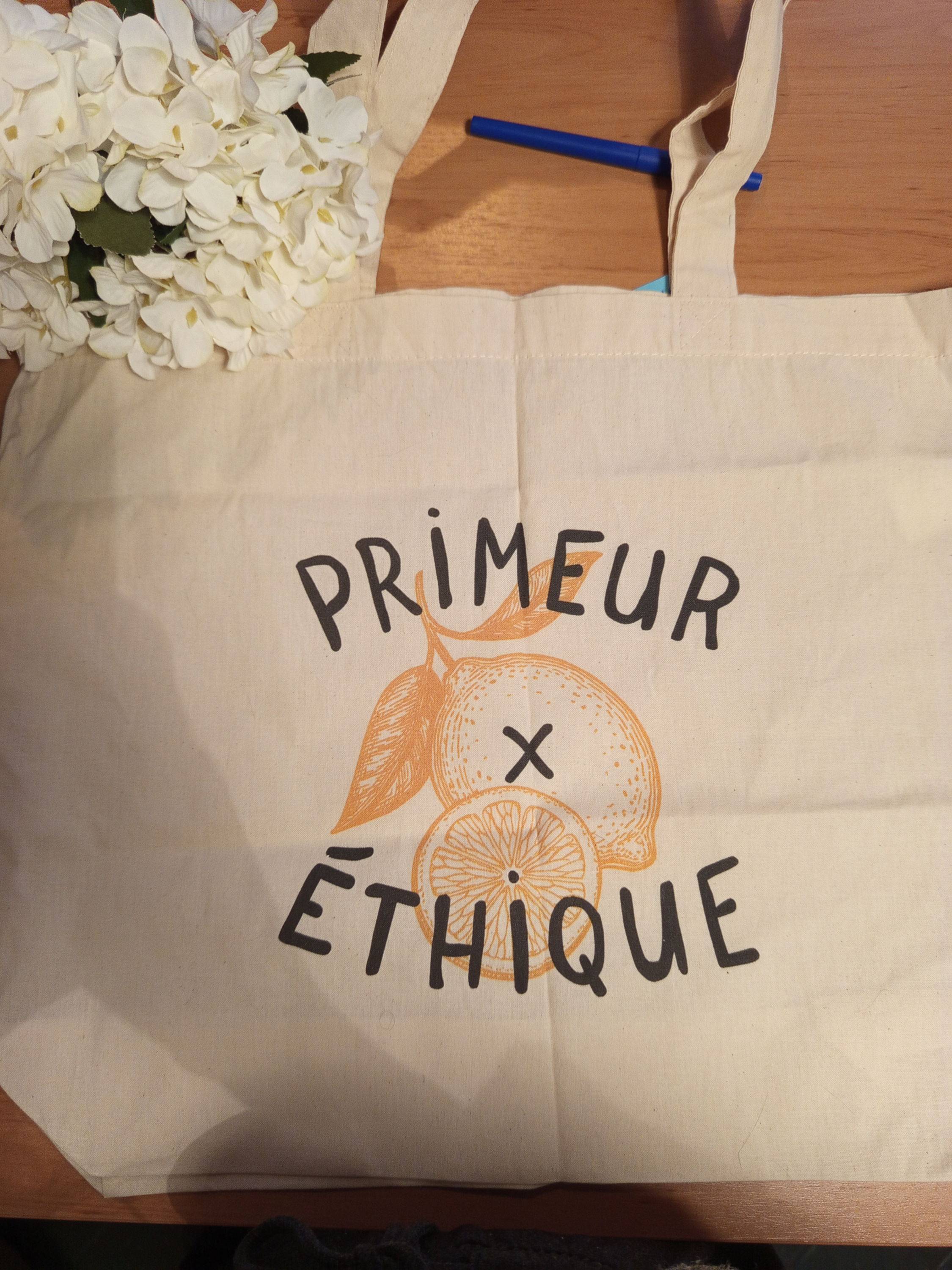 Tot bag - sac course - shopping en coton épais - pour les fruits et légumes BIO
