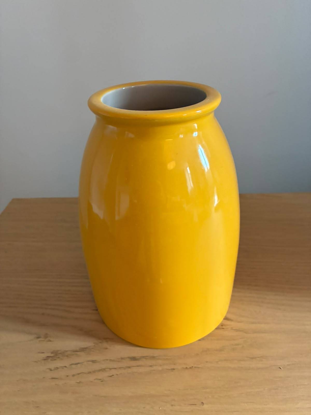 Vends vase céramique jaune moutarde déco