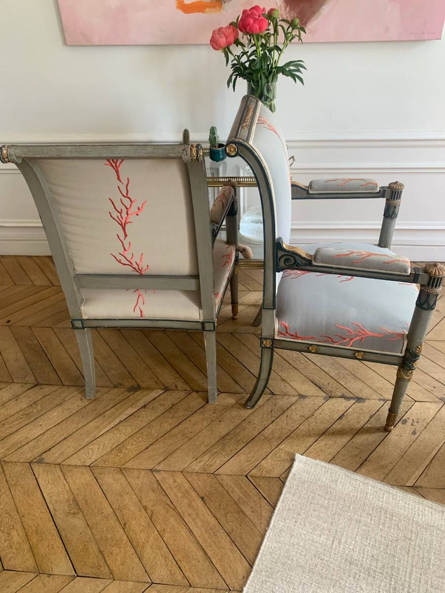 Vends 2 fauteuils fin XIX très bon état assise refaite à neuf