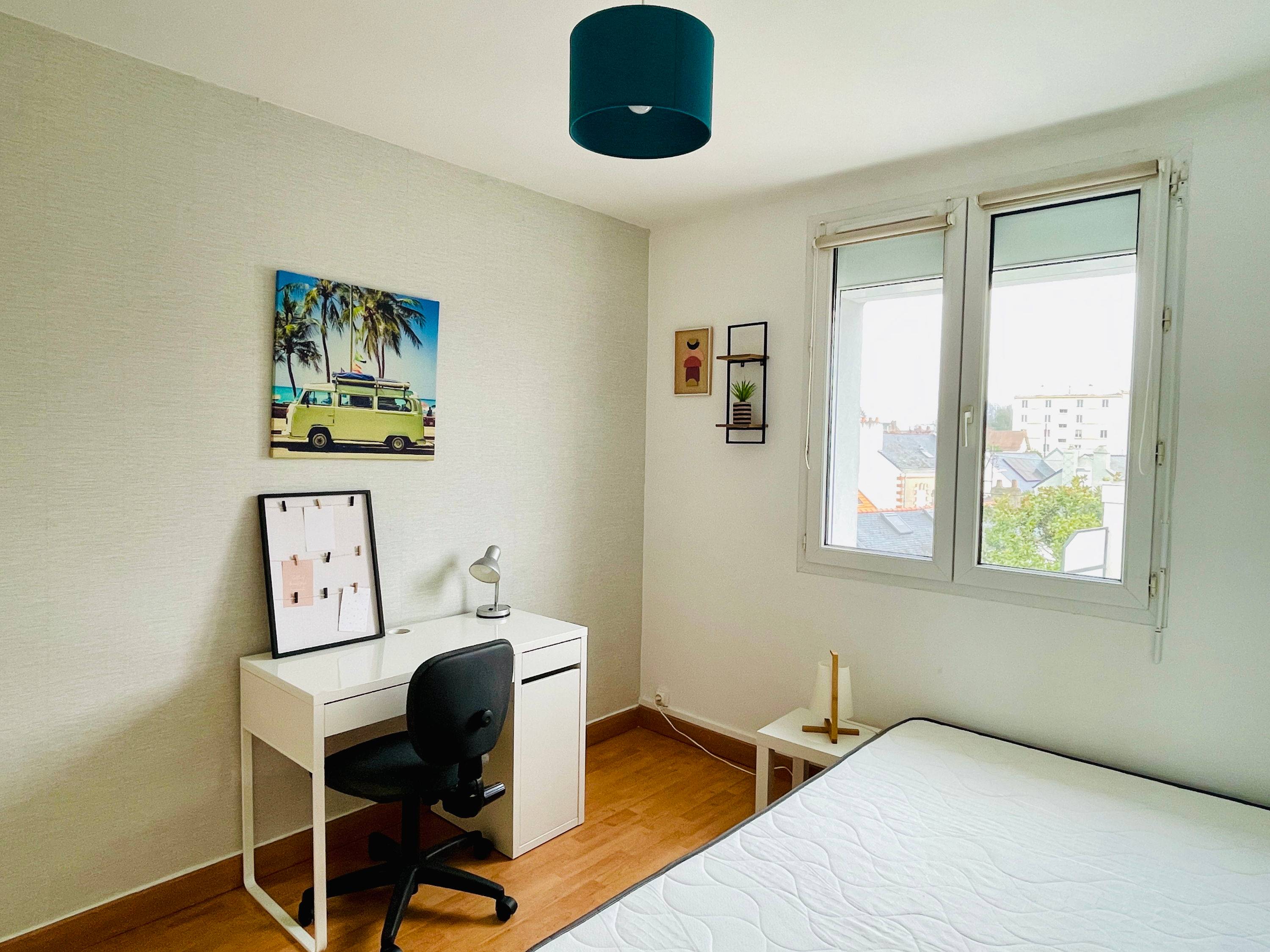 Propose chambre lumineuse en colocation, T4 de 65m² - Nantes Erdre Petit Port