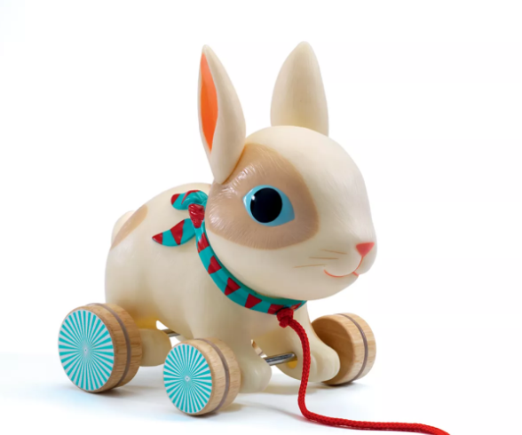 Colin le lapin - Jouet à tirer de la marque Djeco à partir de 18 mois