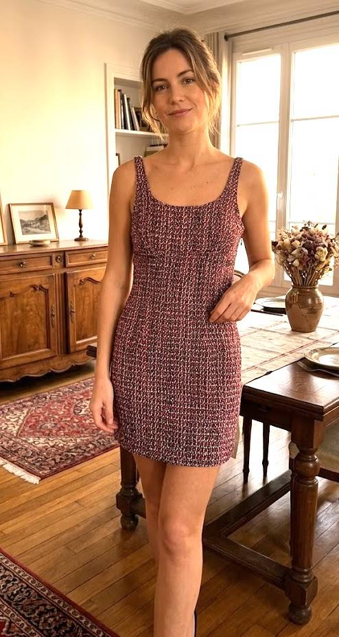 Vends robe droite bretelle en mailles Lefties - Taille M