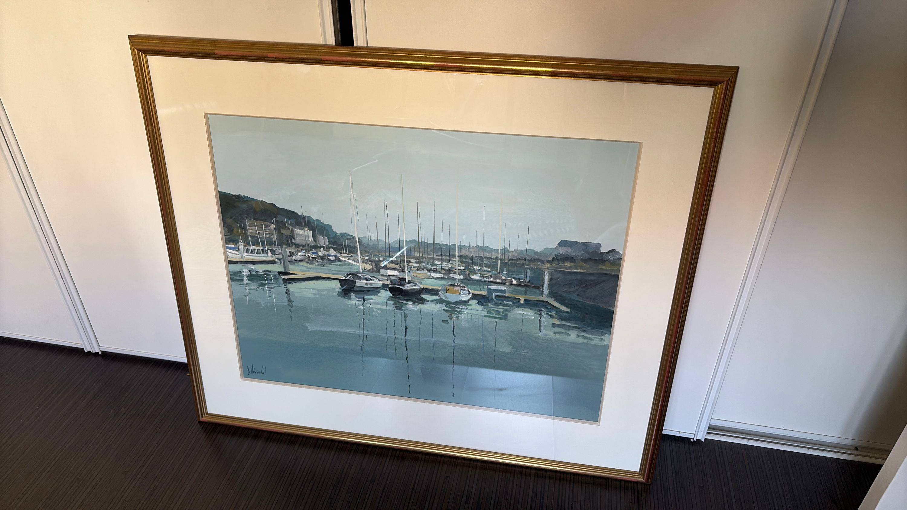 Vends gouache encadrée Bernard Héranval