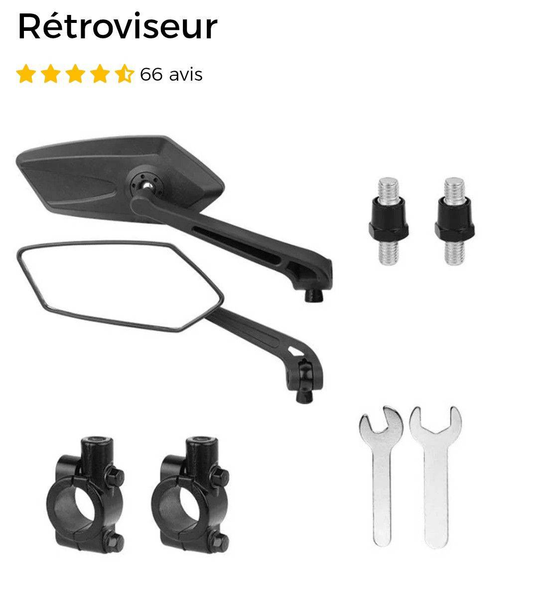 Vends paire de rétroviseurs profilés pour vélo ou trottinette électrique