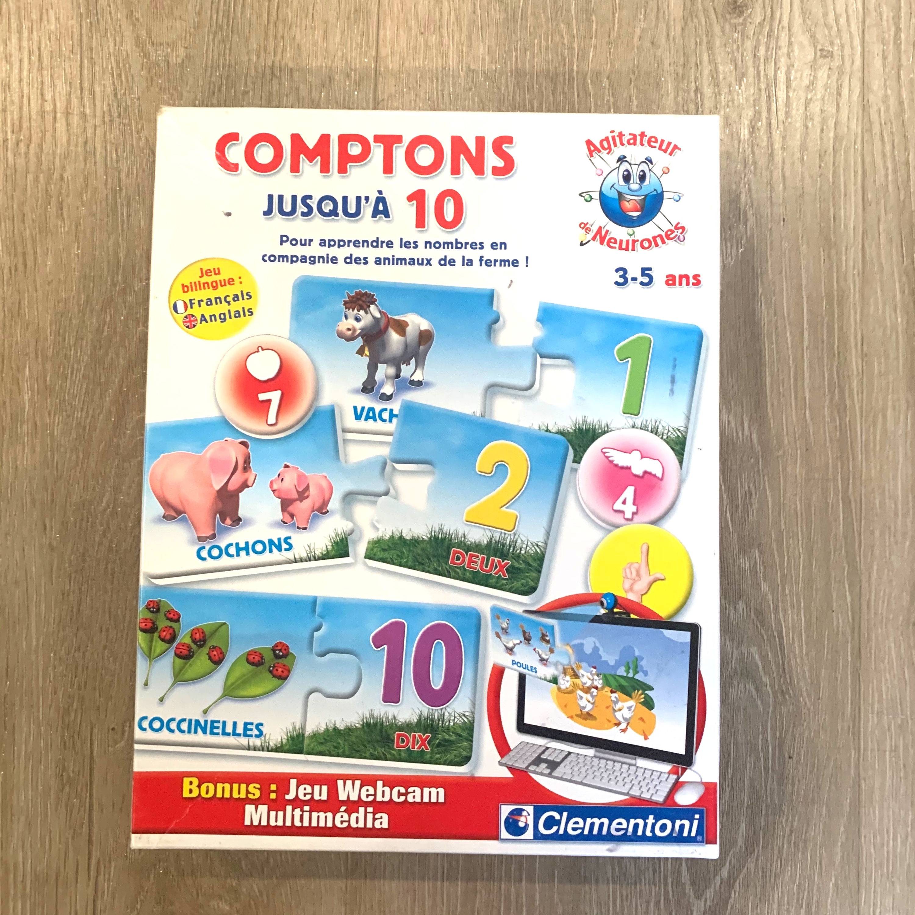Jeu "Comptons jusqu’à 10 Bilingue", Clementoni ADN