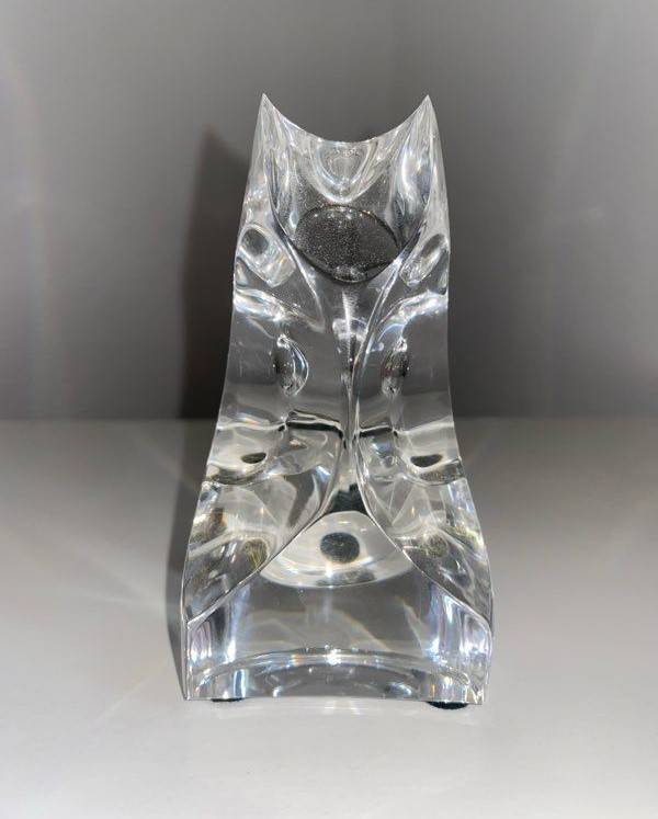 Vends hibou presse-papiers design en cristal Saint-Louis