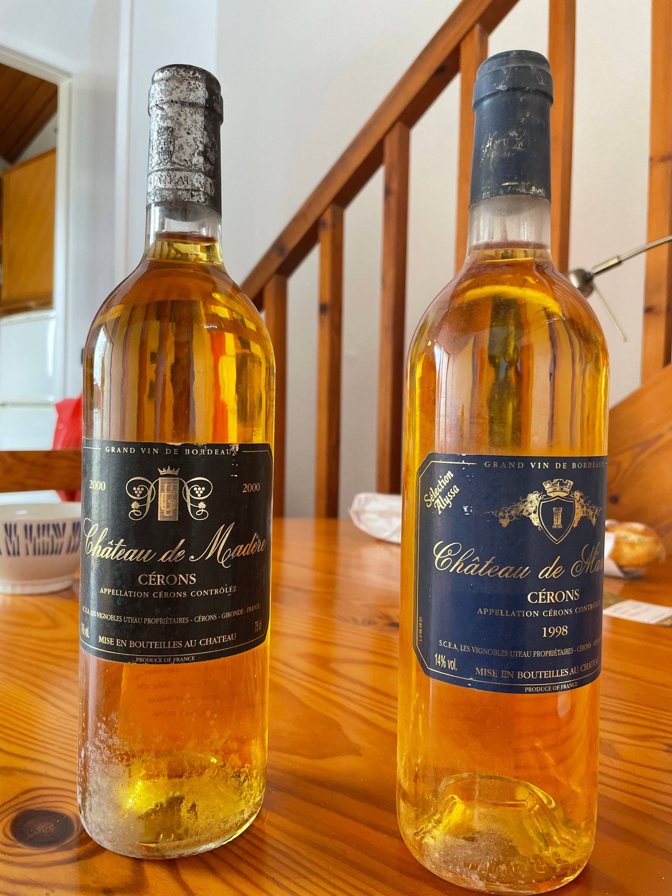 Vends 12 bouteilles grand vin de Bordeaux Cérons château de Madère