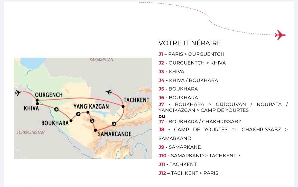 Propose circuit Ouzbekistan du 7 au 17 mai 2027