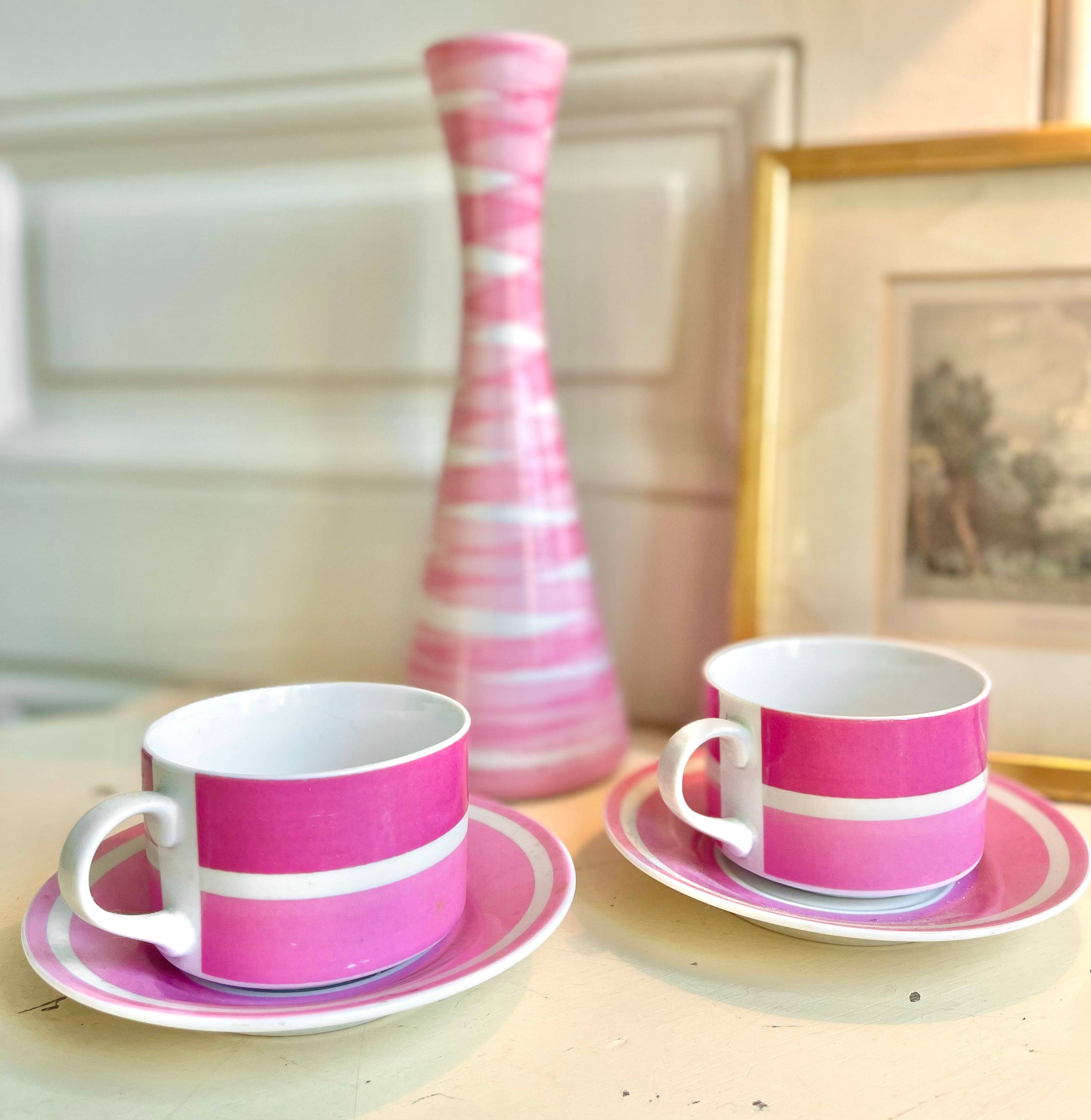 2 tasses porcelaine années 90
