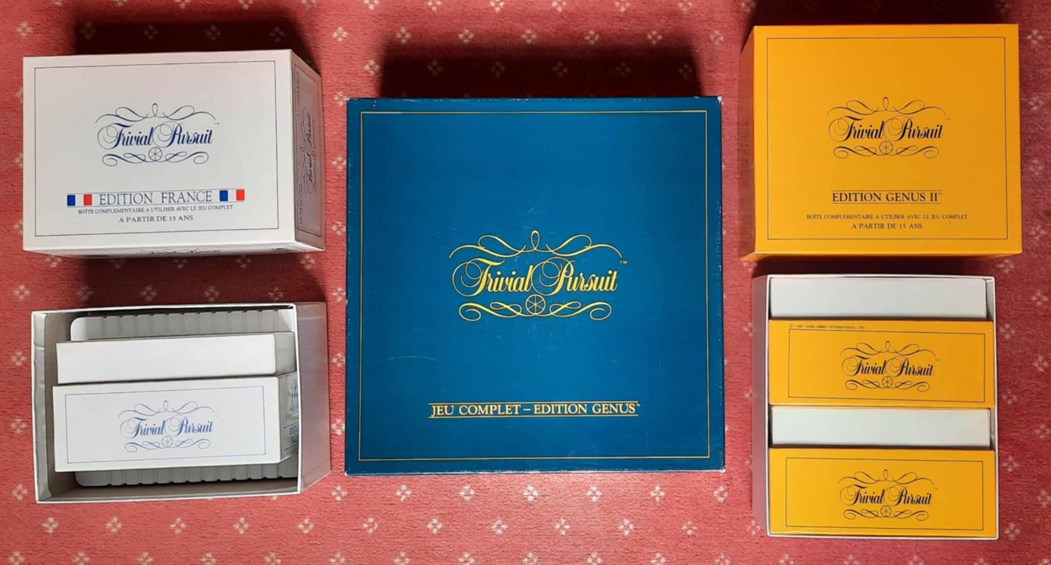 Trivial Pursuit Genus, Genus 2 et Edition France : lot 3 jeux complets en parfait état