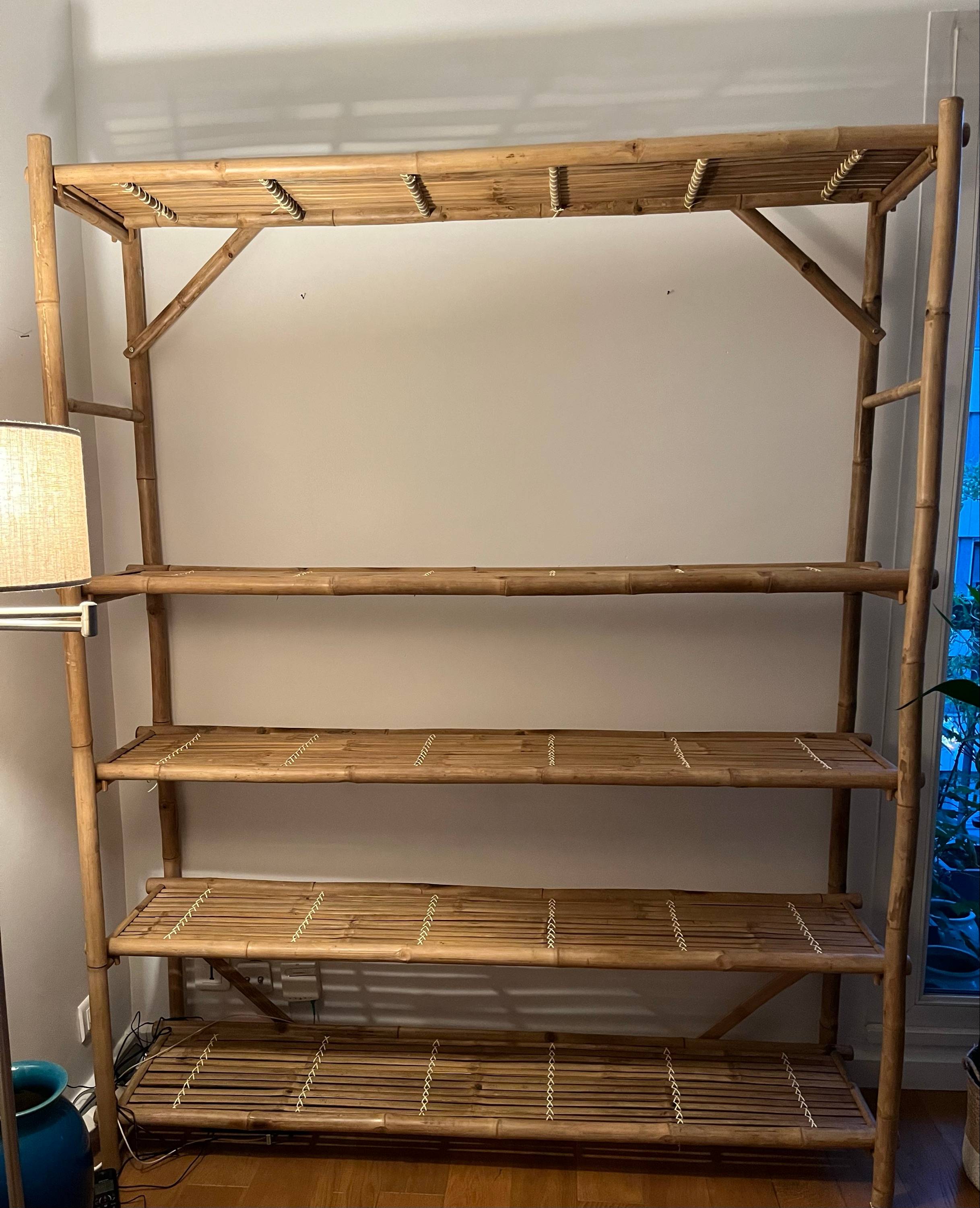Vends grande étagère bambou