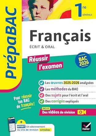 Vends prépa bac Français 1ère