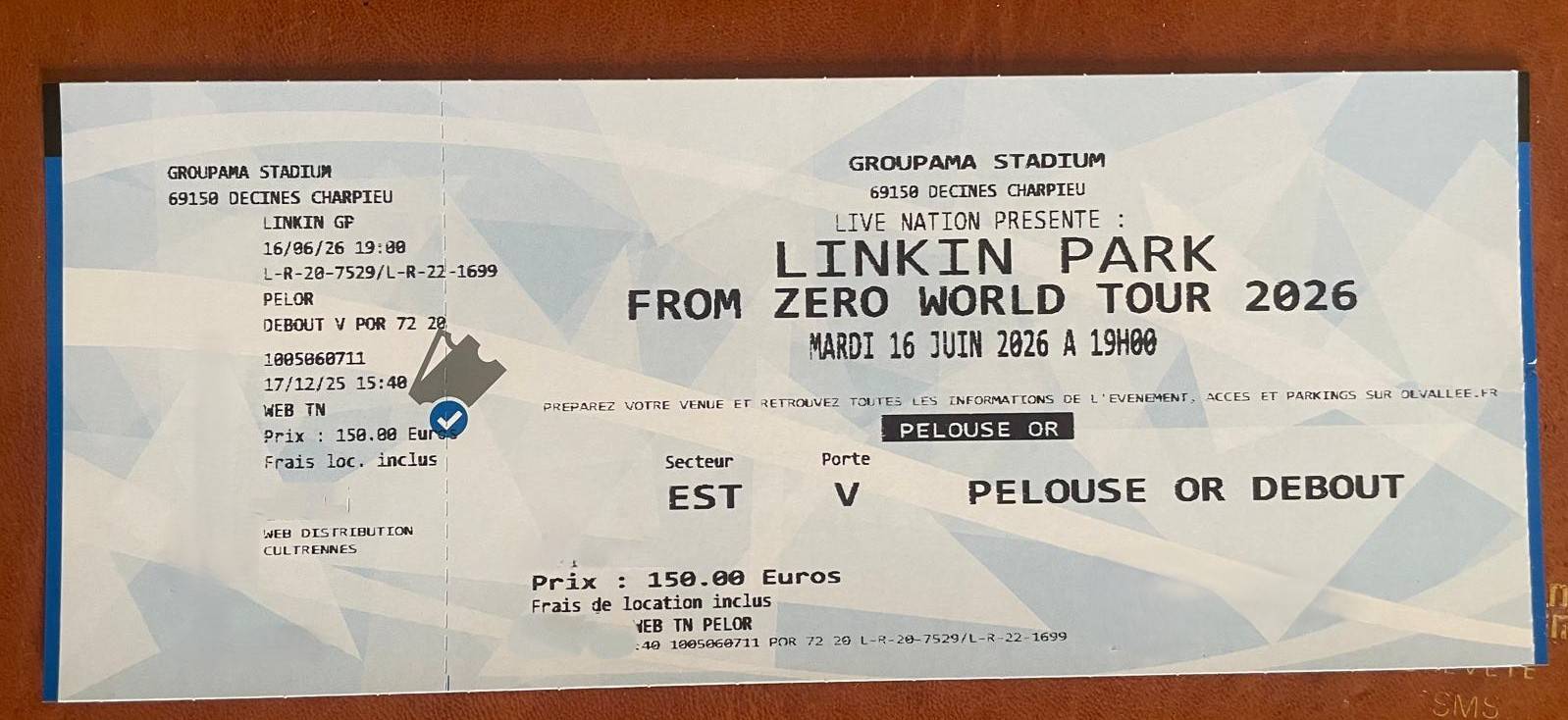 Propose place pour le concert de Linkin Park à Lyon le 16 juin 2026
