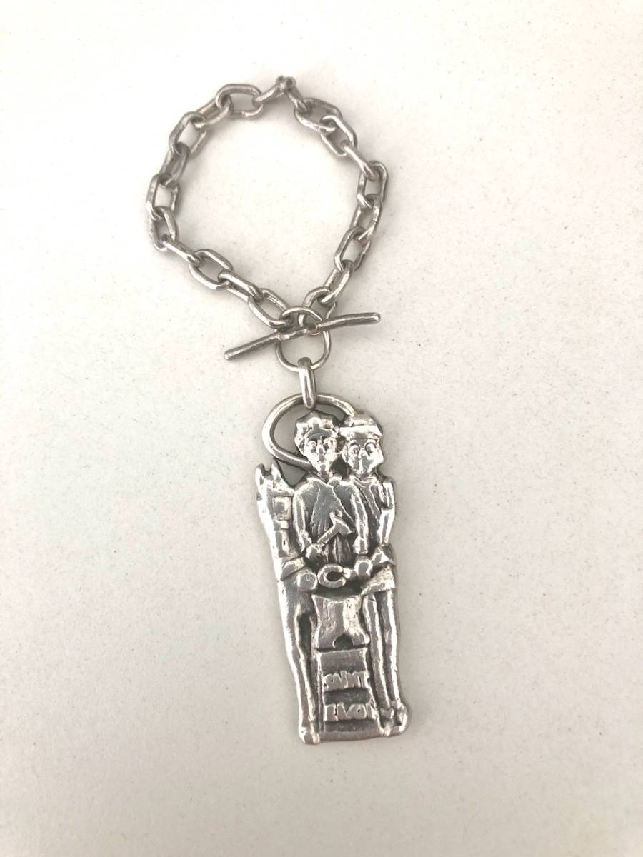 Rare porte-clefs pur argent Arthus Bertrand Vintage