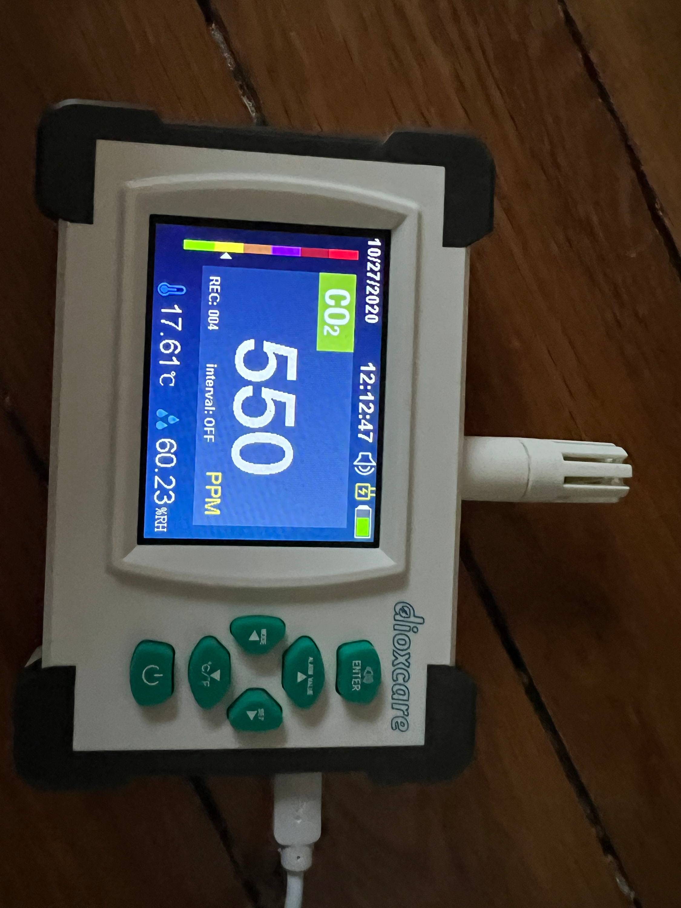 Vends détecteur de CO2 Dioxycare version 1 en très bon état à venir chercher à Paris 14ème
