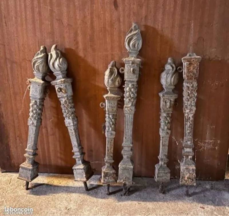 Vends torchères en fonte (6)