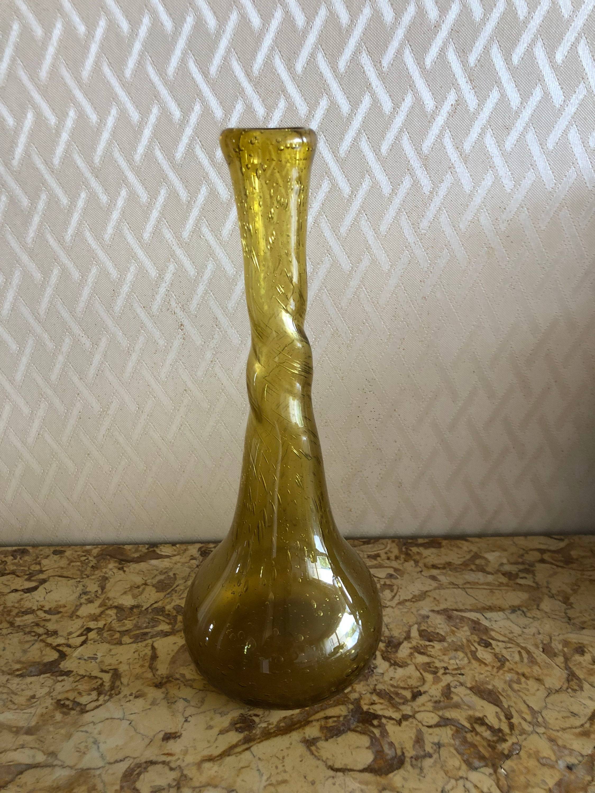 Vase soliflore en verre soufflé