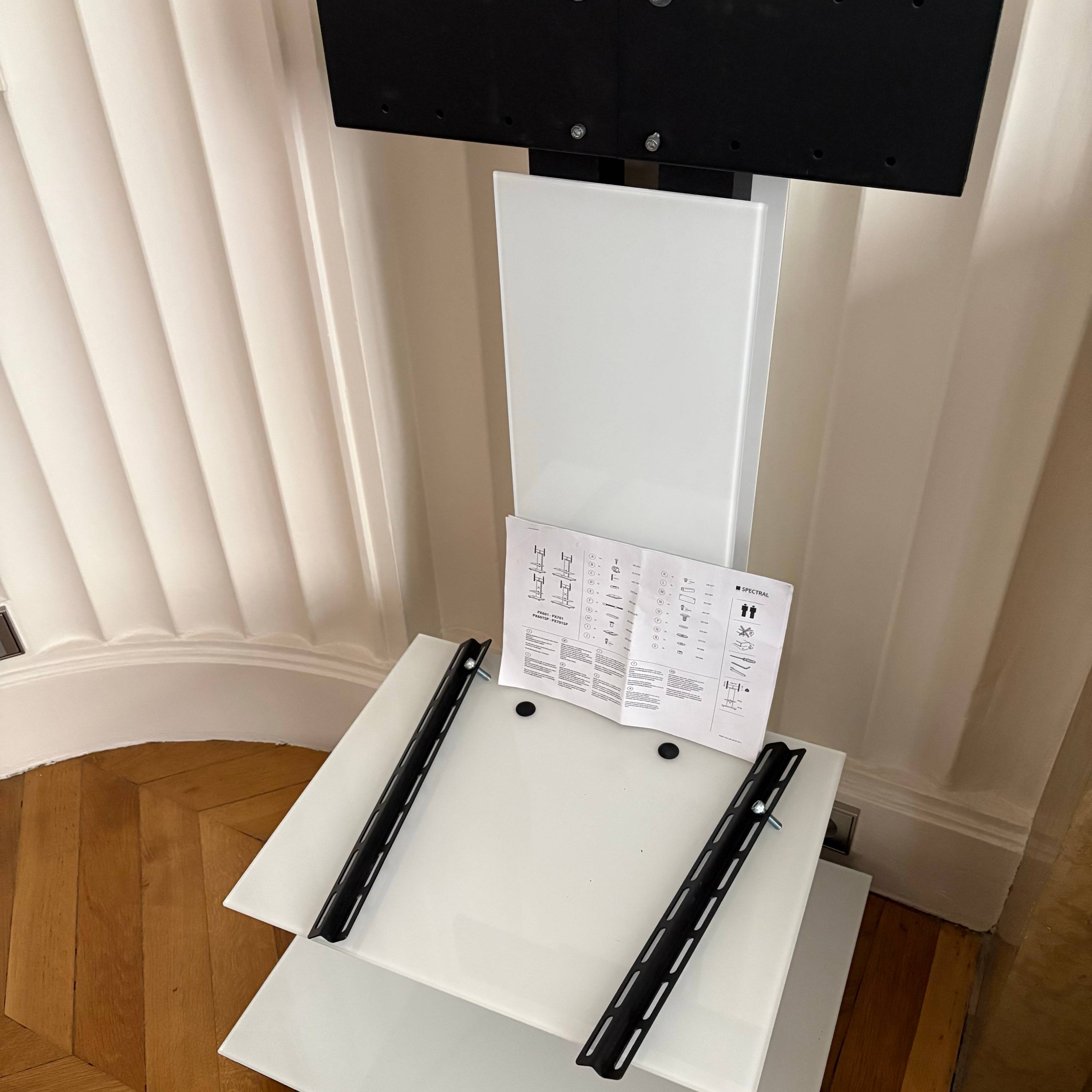 Vends support TV Spectral PX601 blanc