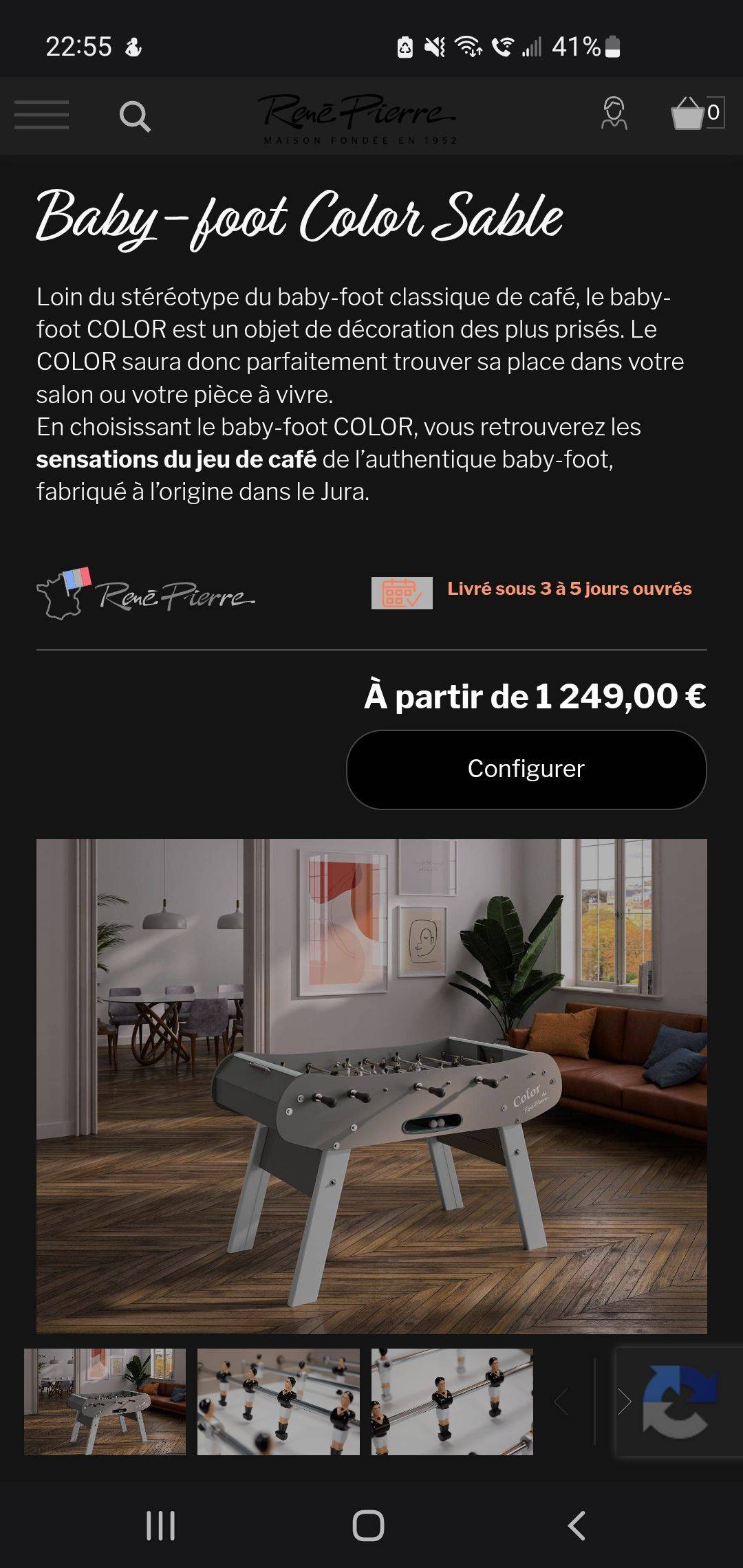 Vends baby-foot René Pierre neuf emballé