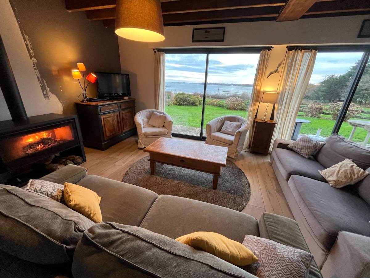 Loue villa vue mer panoramique sur le golfe du Morbihan - 8 couchages