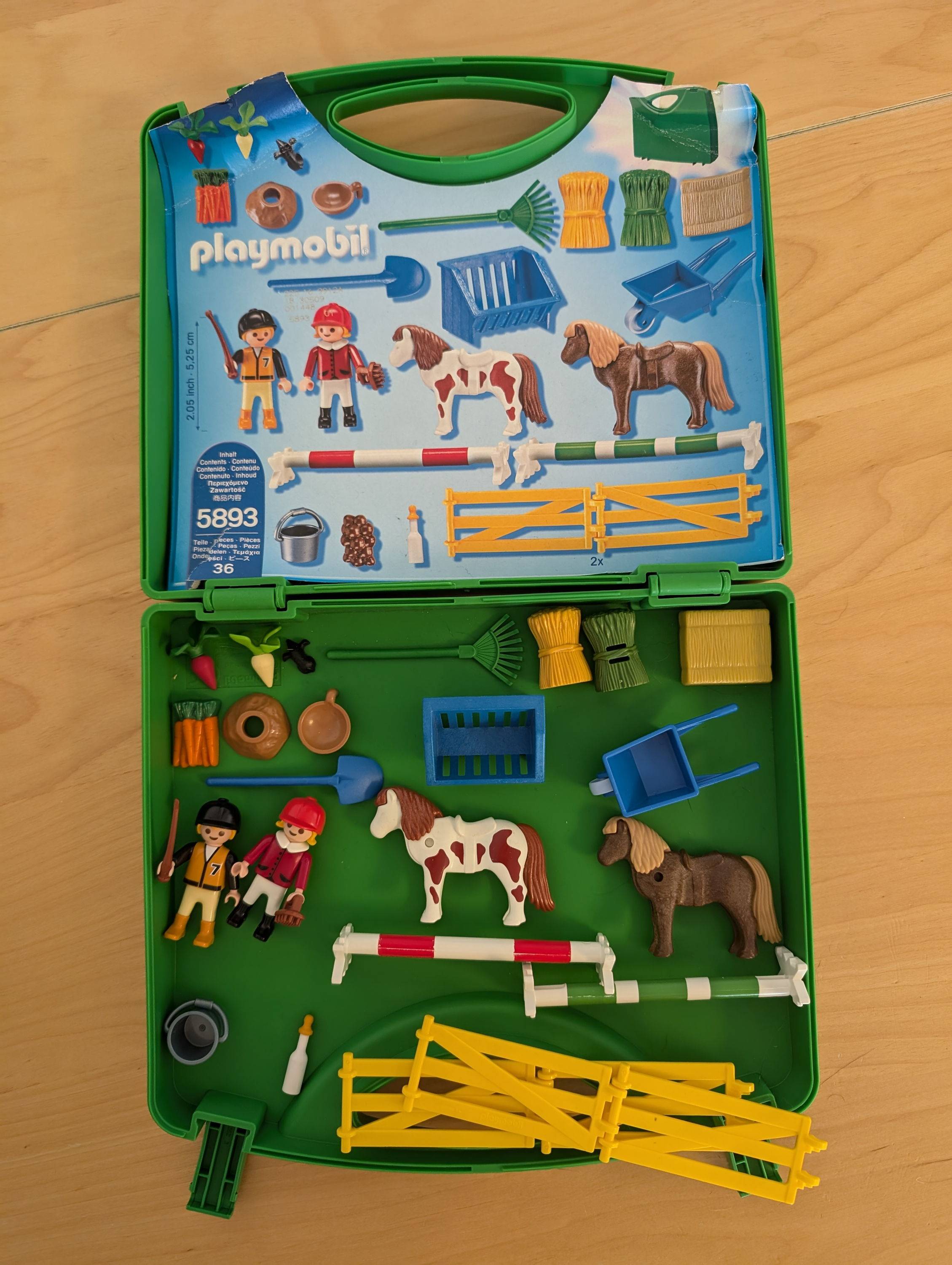 Valisette Playmobil 5893 Country Cavaliers Et Poneys - Excellent état