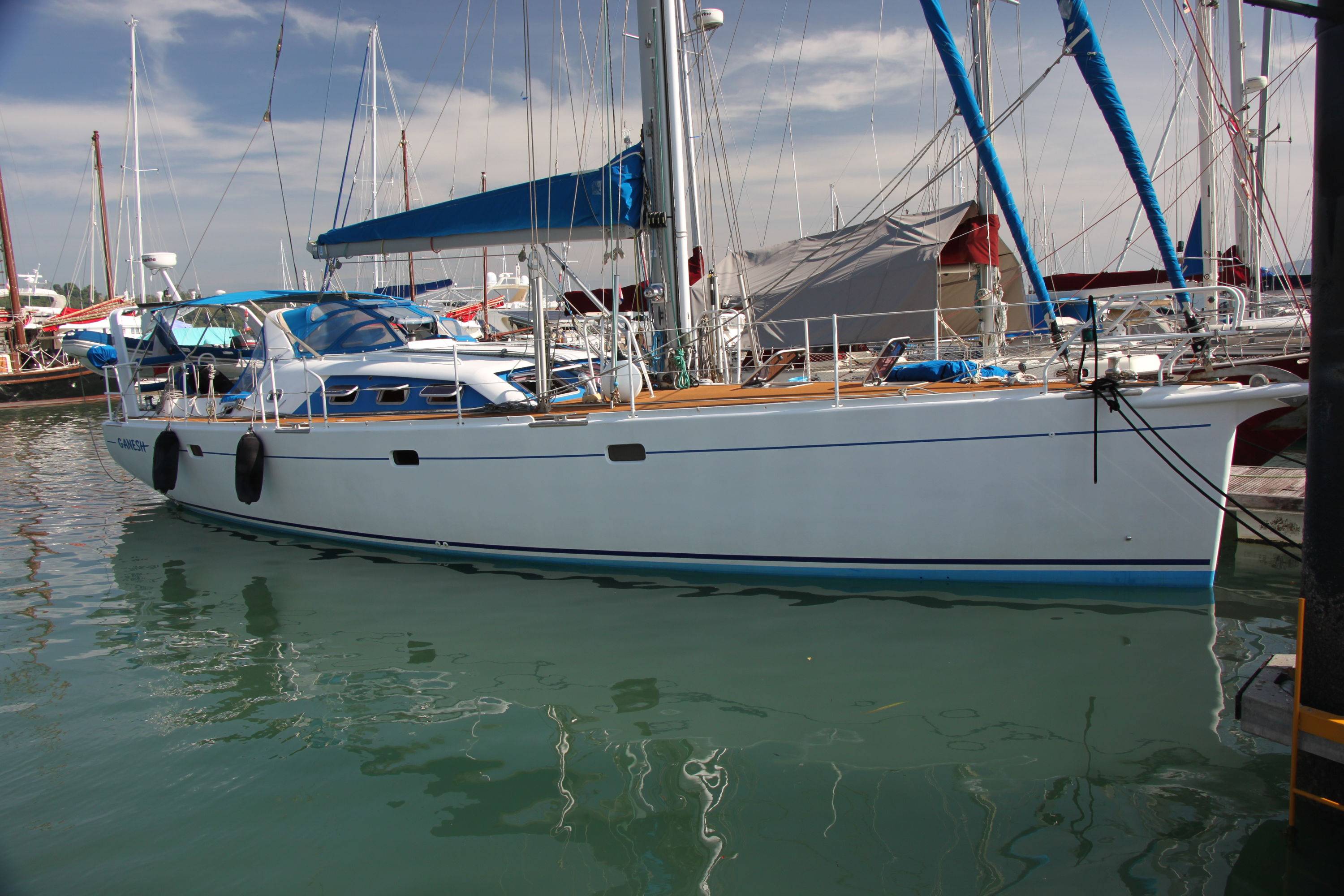 Voilier grand voyage Alliage49 dériveur intégral, Coque alu