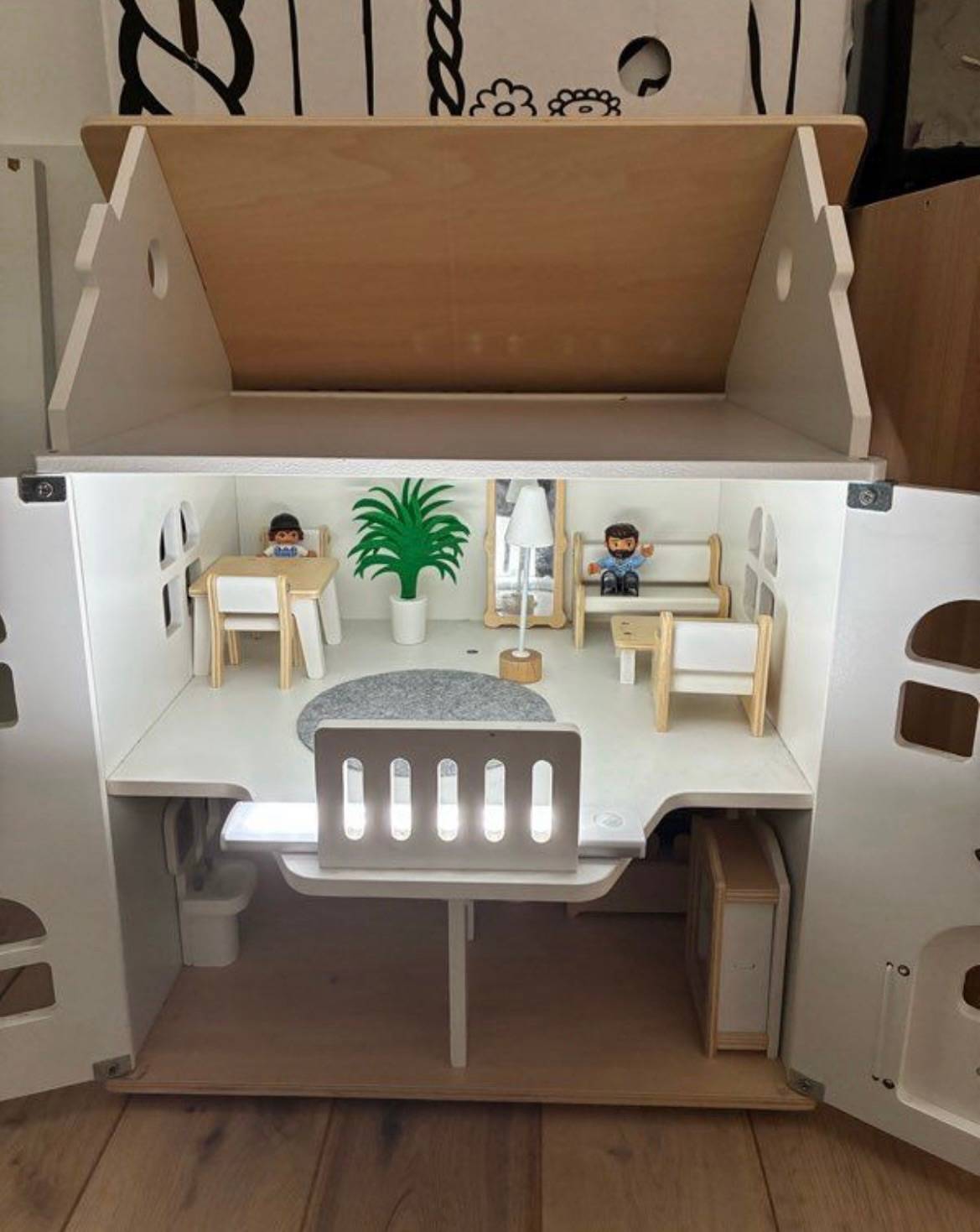 Vends Vertbaudet maison romantique des amis des petits + mobilier en bois FSC® - blanc