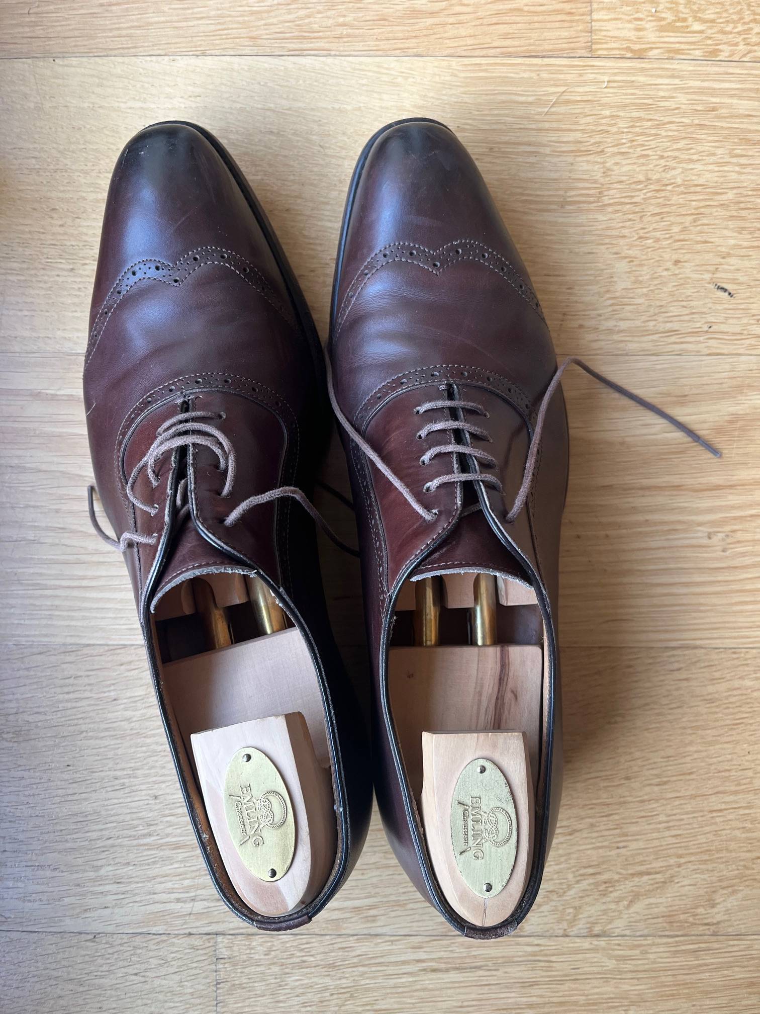 Vends paire de Richelieu EMLING cuir marron - Pointure 44