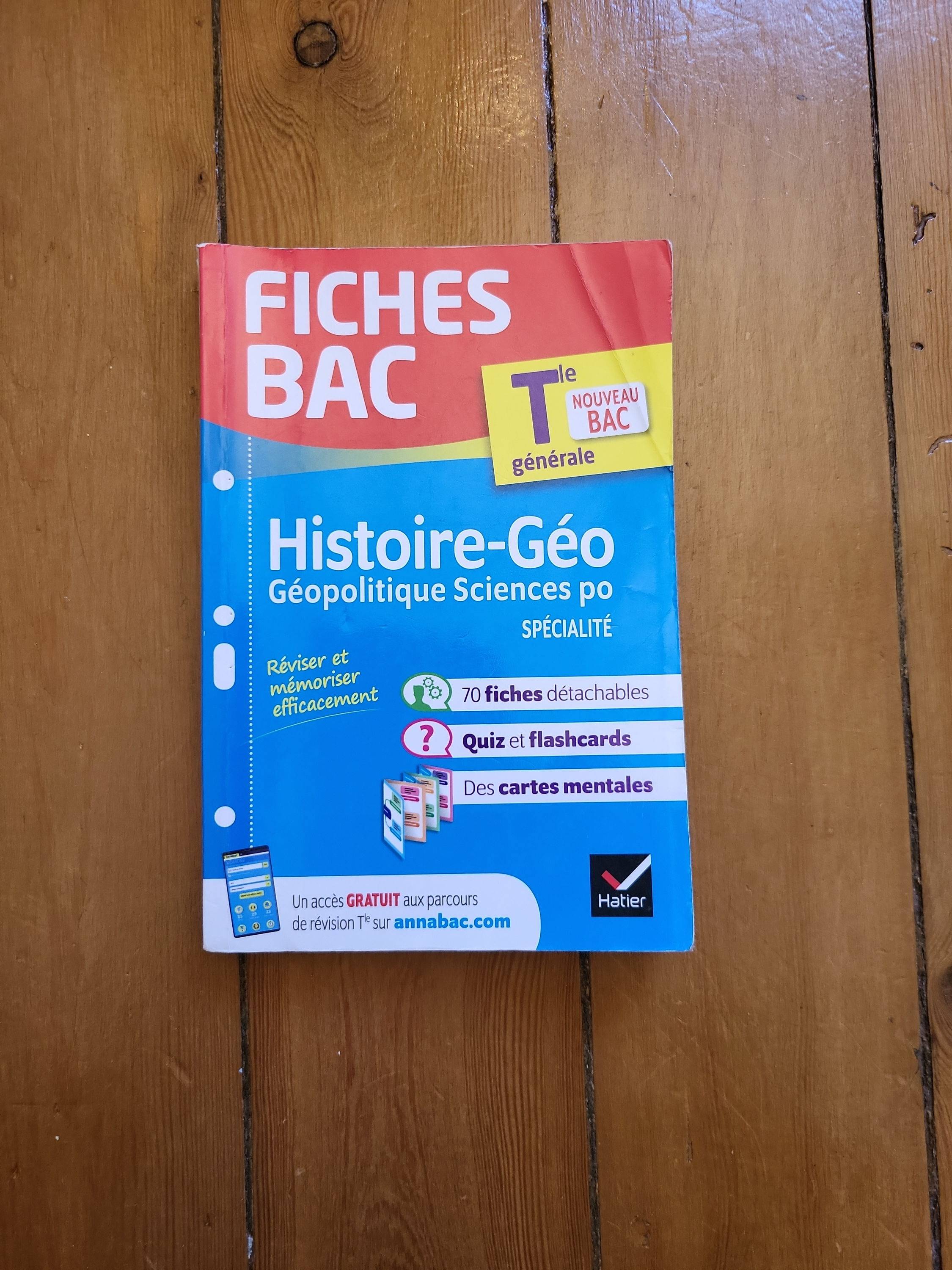 Vends fiches Bac HGGSP Annabac