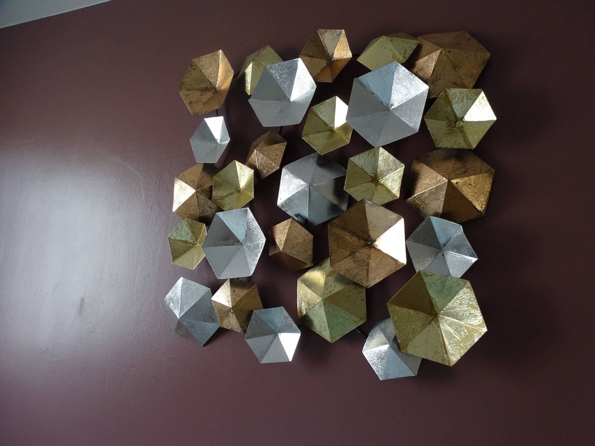 Vends décoration murale en métal 75x75