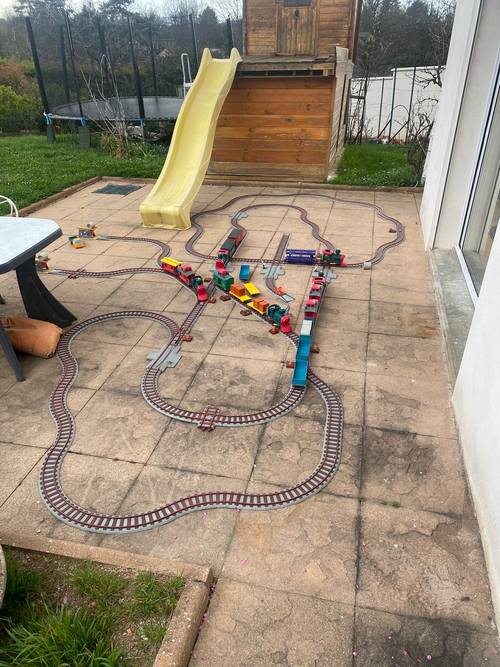 Vends énorme lot ferroviaire vintage extérieur Playskool