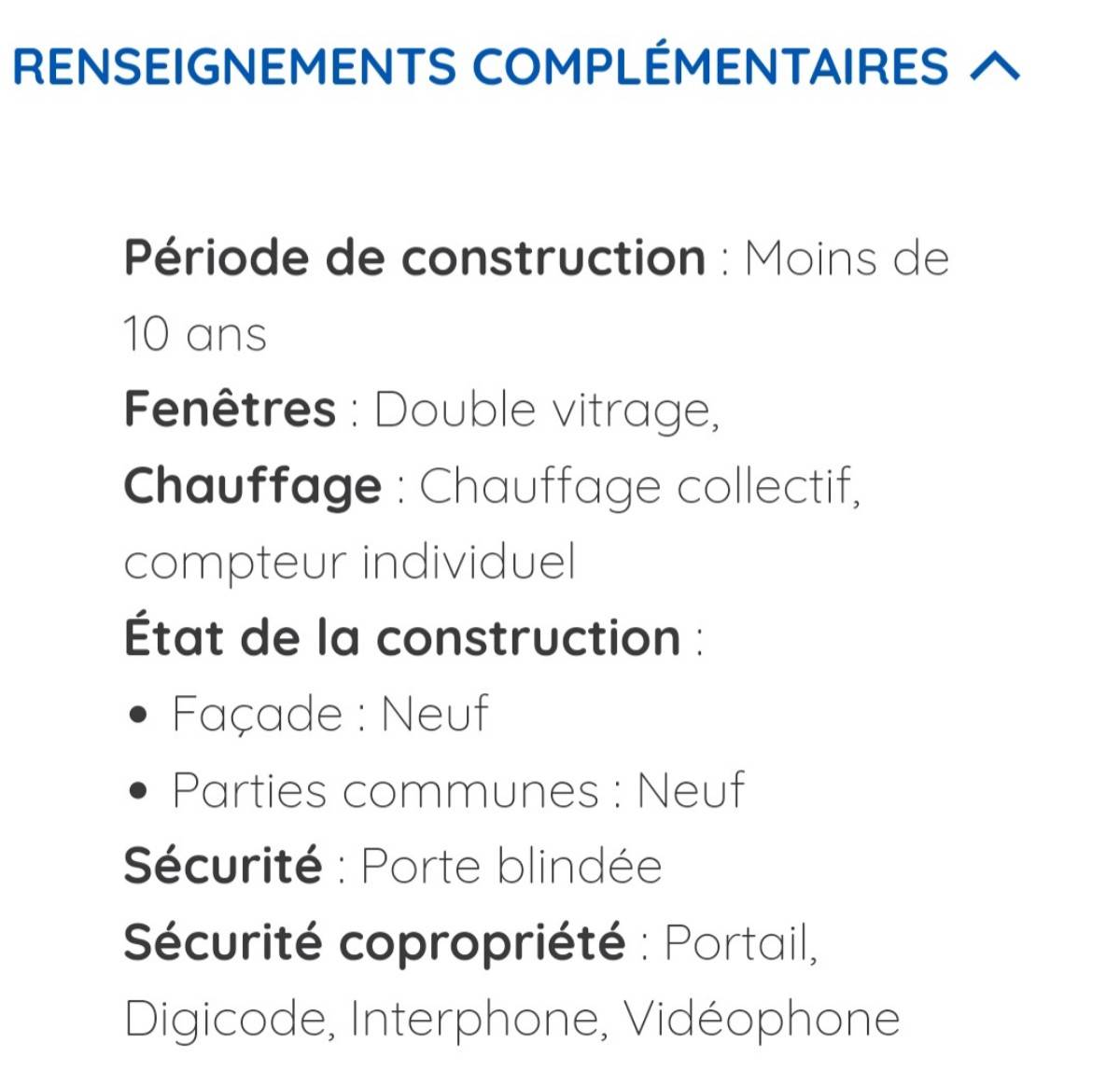 Une photo de l’annonce