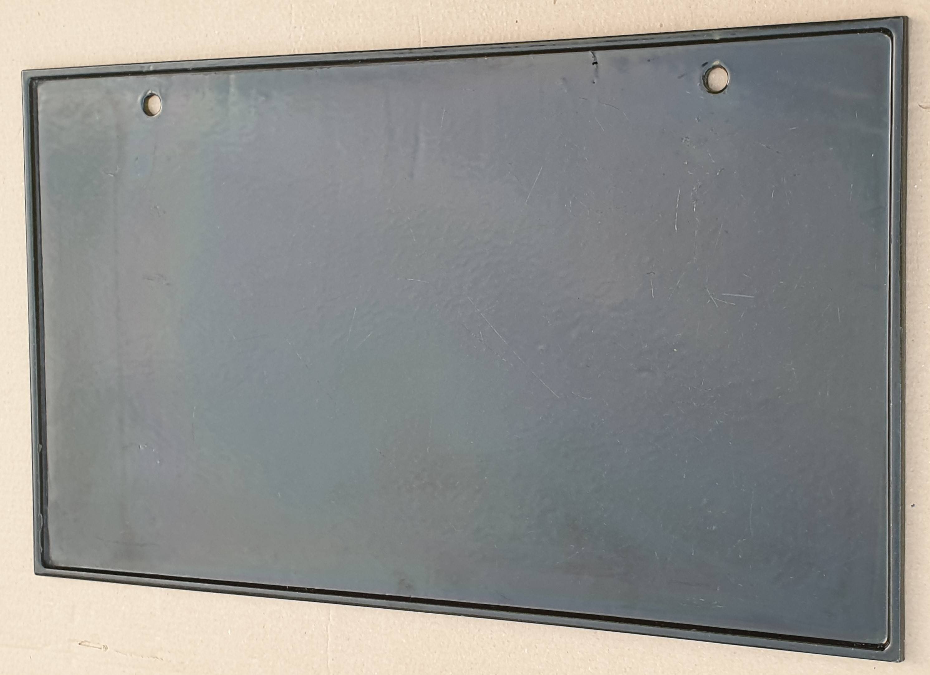 Plaque Protection De Sol En Fonte Émaillée Noir Rare Pour Poële ou Atre