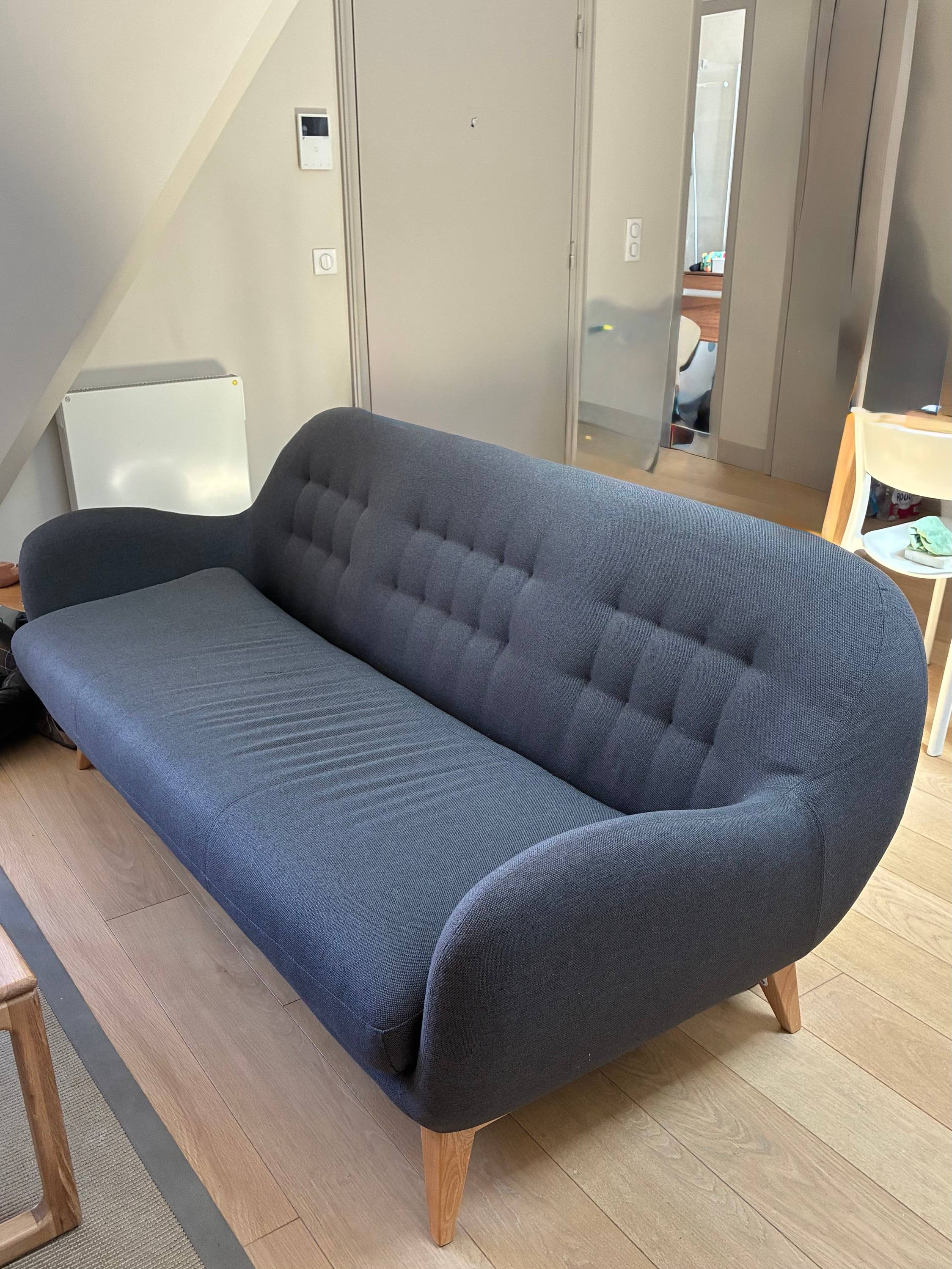 Vends canapé 3 places gris