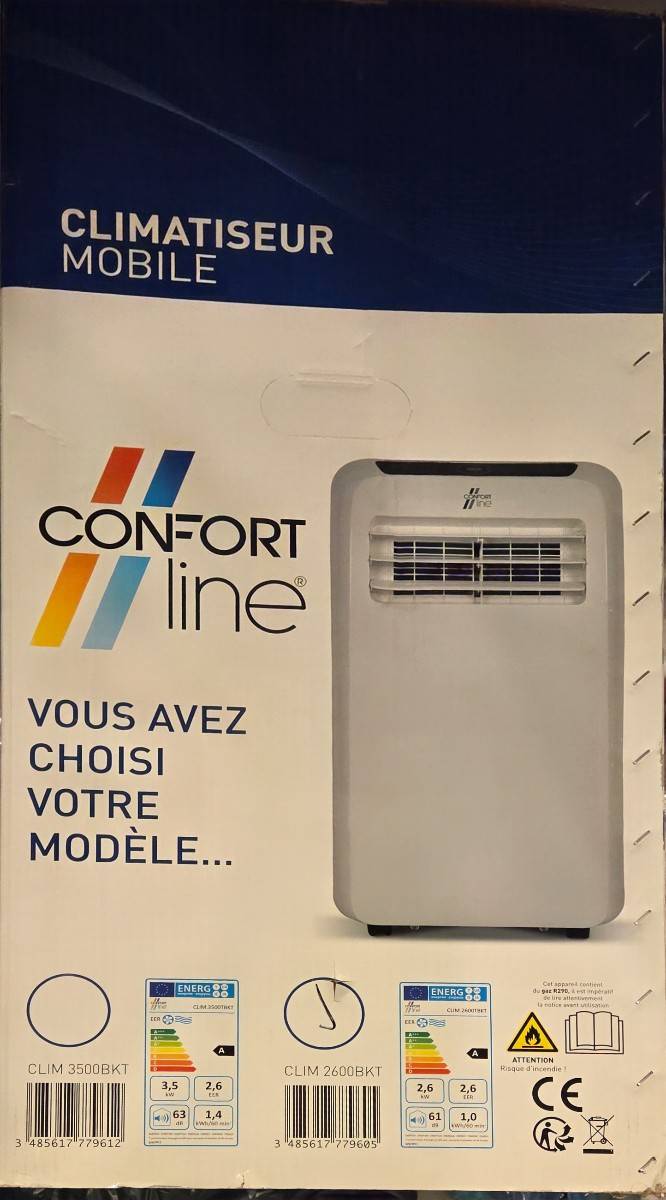 Vends climatiseur mobile 2600BKT - Confortline neuf 2600W