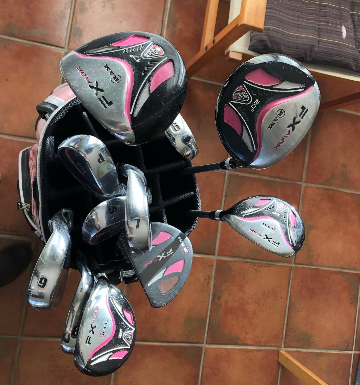 Clubs de golf RAM FX Max kit complet femme rose