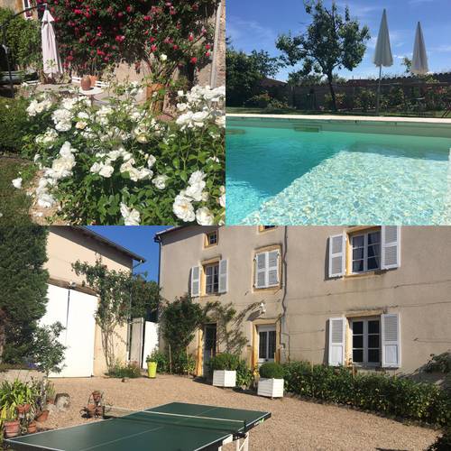 Loue luxueuse maison de famille avec piscine et jacuzzi 11 couchages - Melay (71)