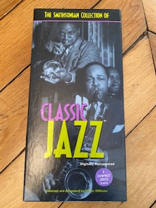 Coffret de CD des classiques du jazz et son livret