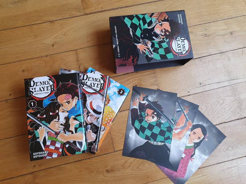Coffret Collector Demon Slayer T1 T2 T3 manga sur Gens de Confiance