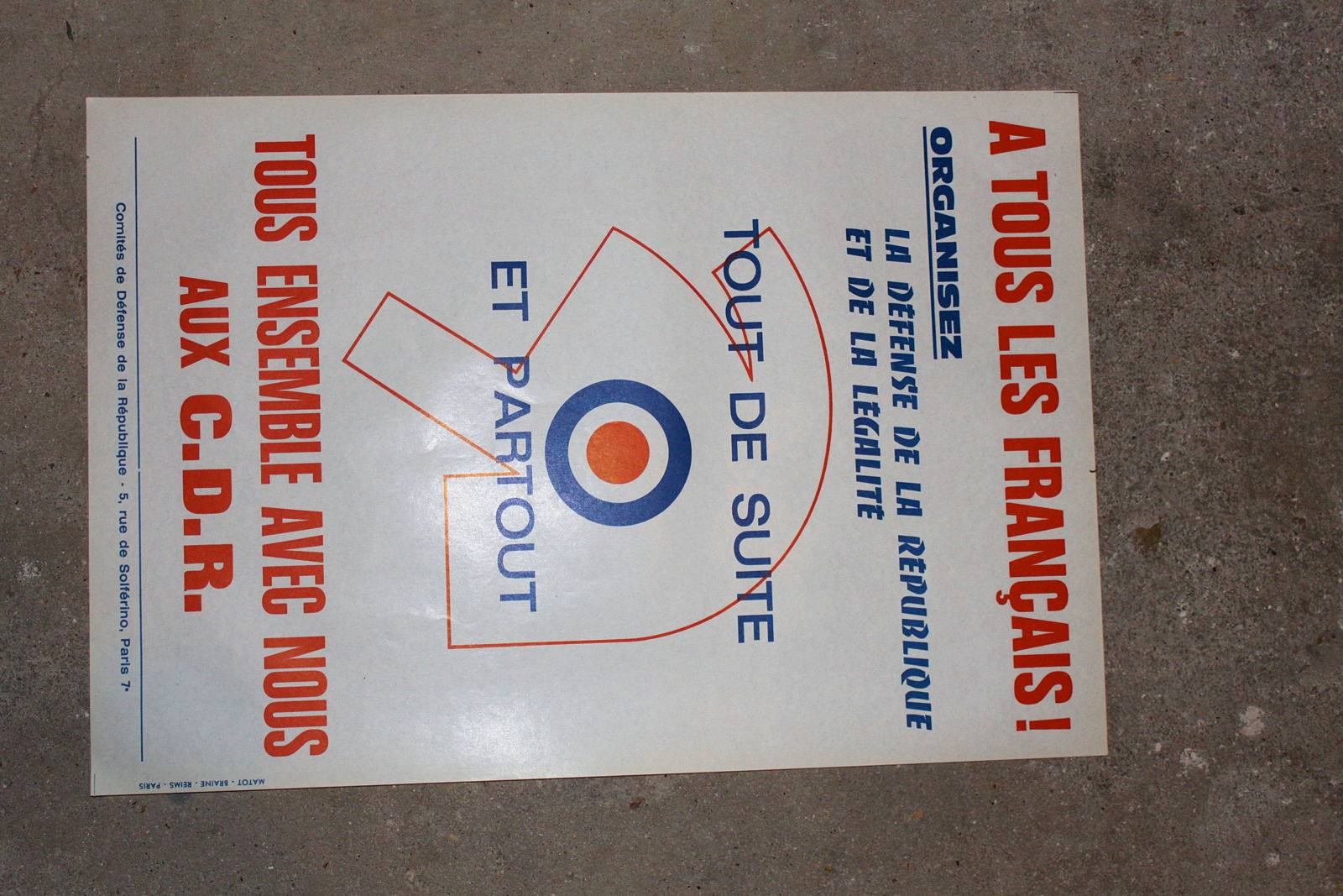 Collection d’affiches gaullistes de 1968 à 1972